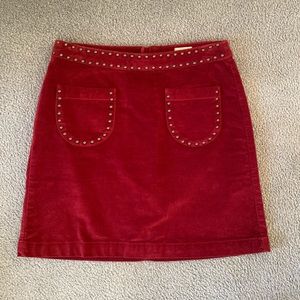 MOSSIMO corduroy maroon studded mini skirt